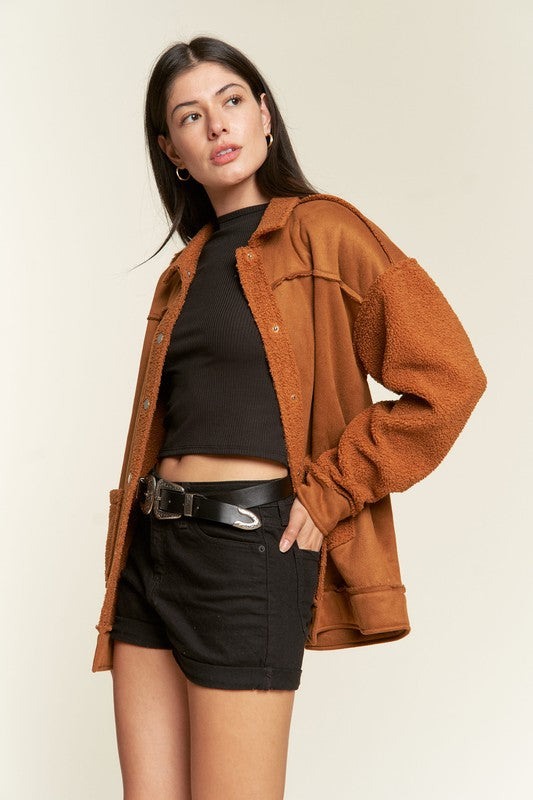 Jade by Jane | Faux Fur and Suede Jacket