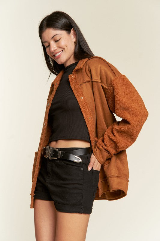 Jade by Jane | Faux Fur and Suede Jacket