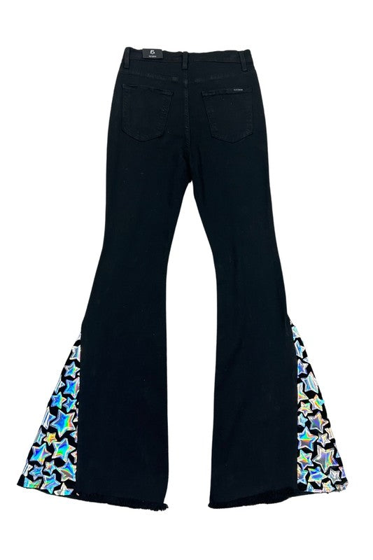 GJG Denim Star Struck Bell Bottom Jean - inseam 32