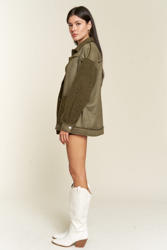 Jade by Jane | Faux Fur and Suede Jacket