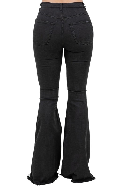 GJG Denim Rodeo Bell Bottom Blk/Brown- Inseam 34