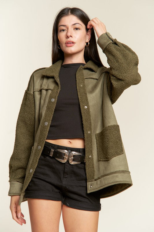 Jade by Jane | Faux Fur and Suede Jacket