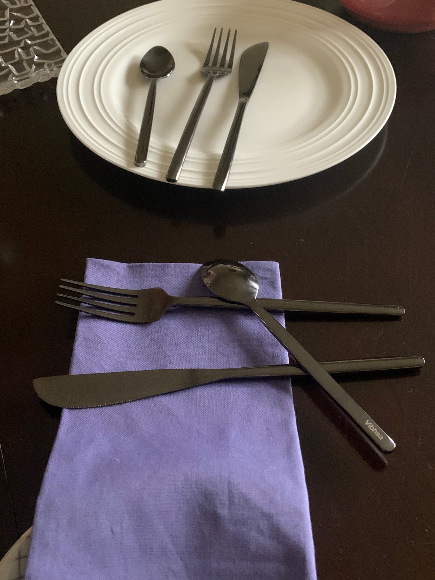 Stainless Steel Flatware 18 PC Set-Dinner knives, Dinner Forks, Teaspoons