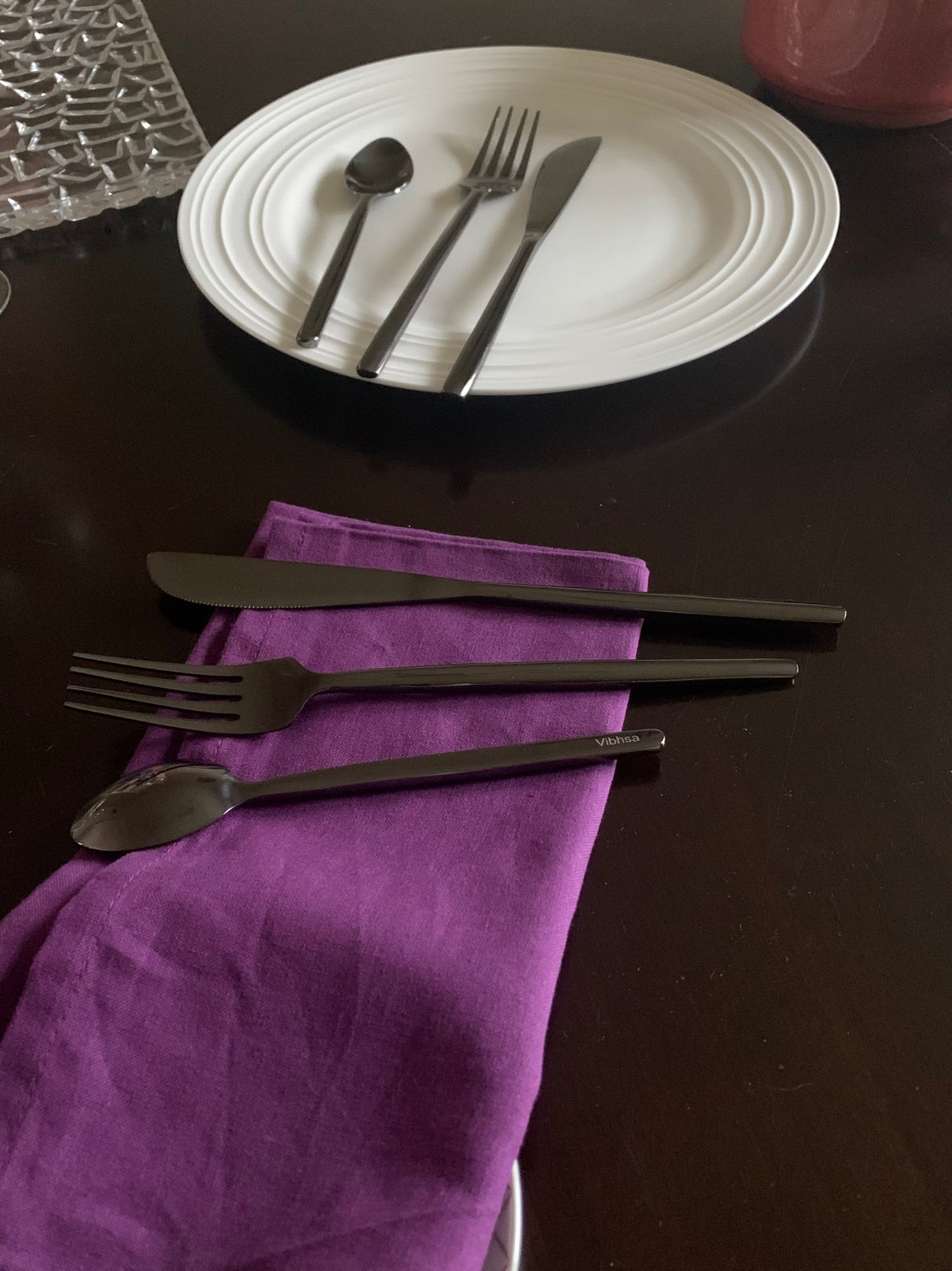 Stainless Steel Flatware 18 PC Set-Dinner knives, Dinner Forks, Teaspoons