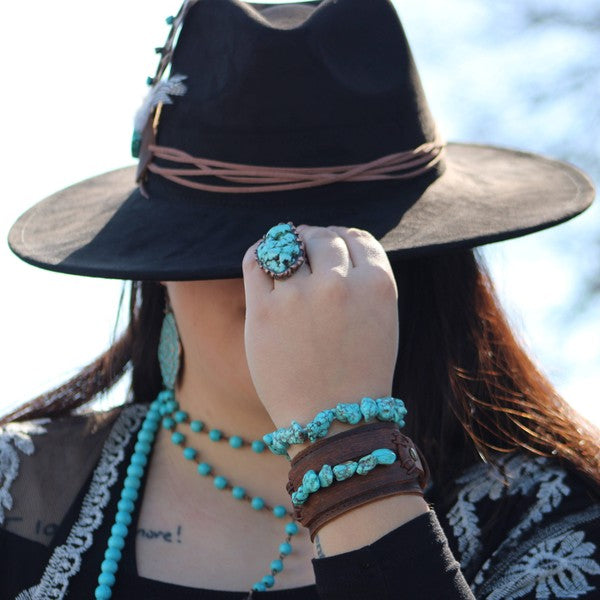 Chunky Turquoise Bracelet 801e