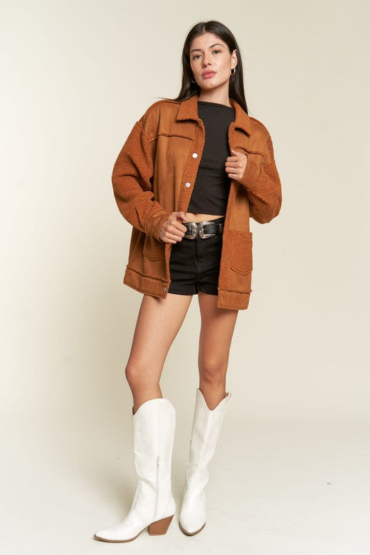 Jade by Jane | Faux Fur and Suede Jacket