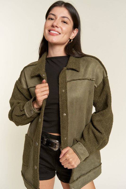 Jade by Jane | Faux Fur and Suede Jacket