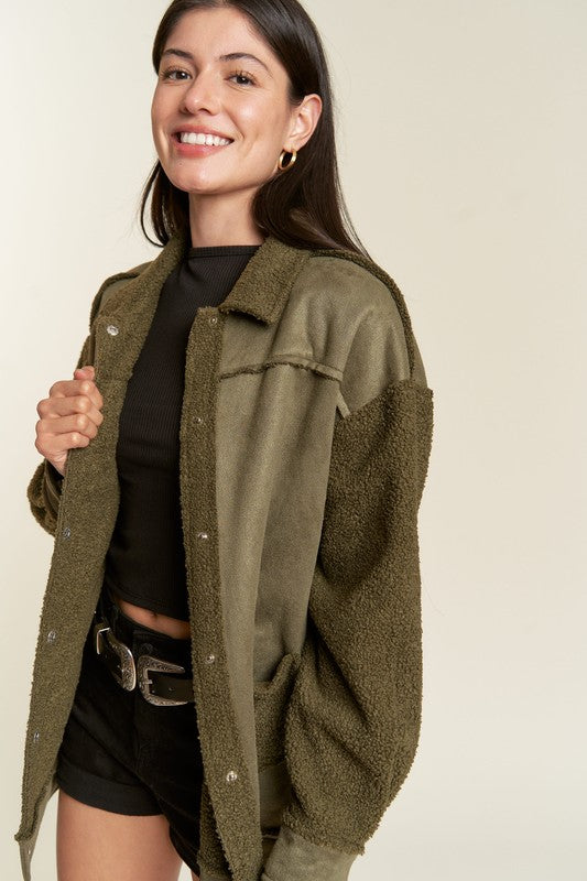 Jade by Jane | Faux Fur and Suede Jacket