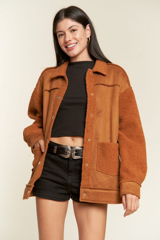 Jade by Jane | Faux Fur and Suede Jacket