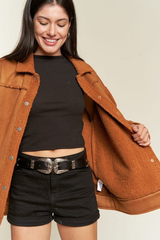 Jade by Jane | Faux Fur and Suede Jacket