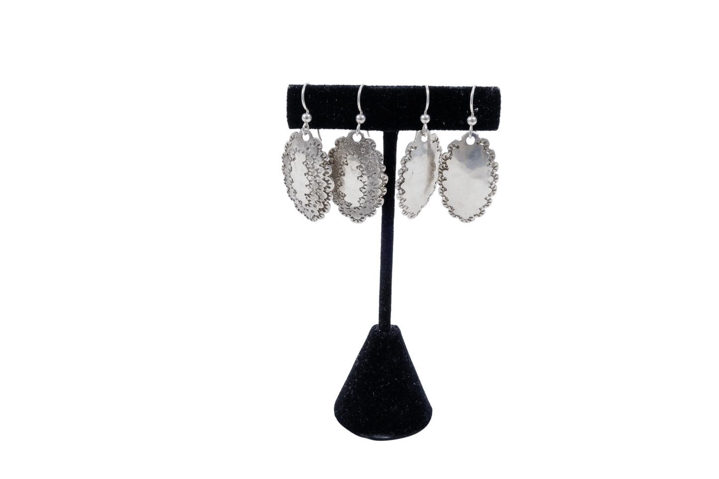 Big Bend Hand Hammered Silver Earrings - Roosevelt Dime