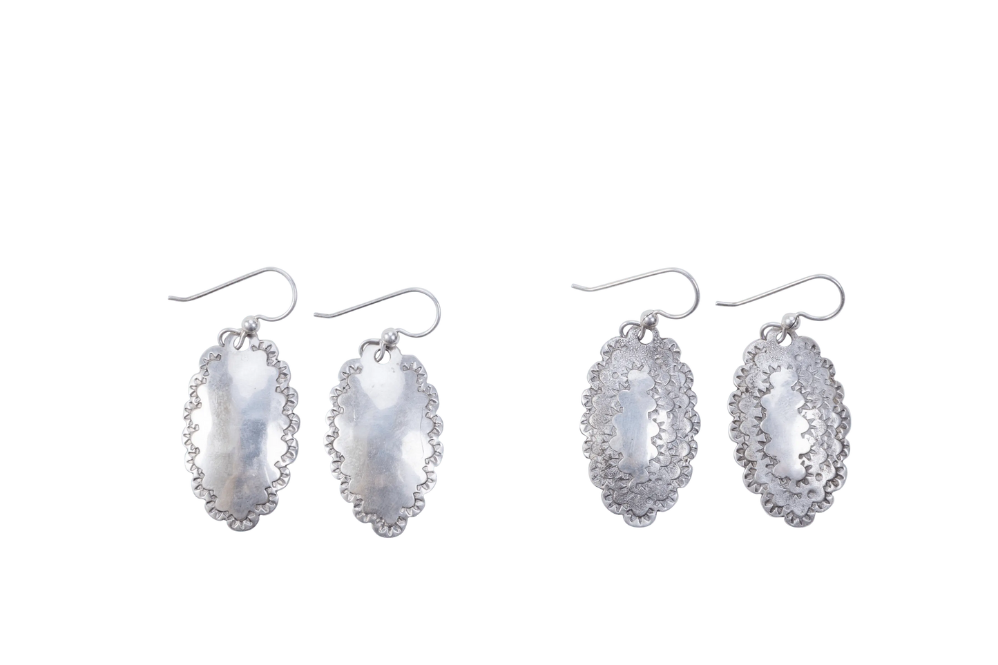Big Bend Hand Hammered Silver Earrings - Roosevelt Dime
