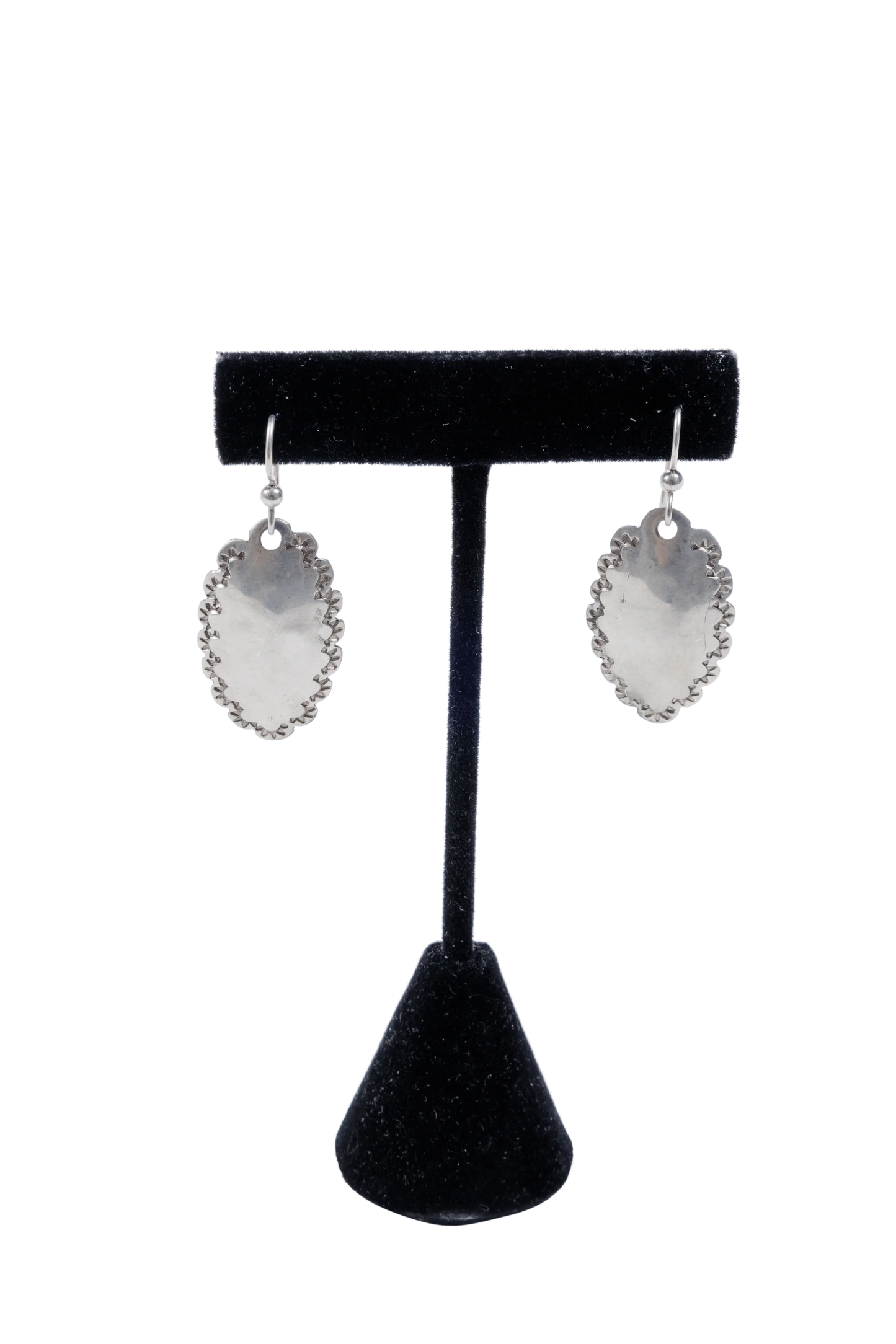 Big Bend Hand Hammered Silver Earrings - Roosevelt Dime