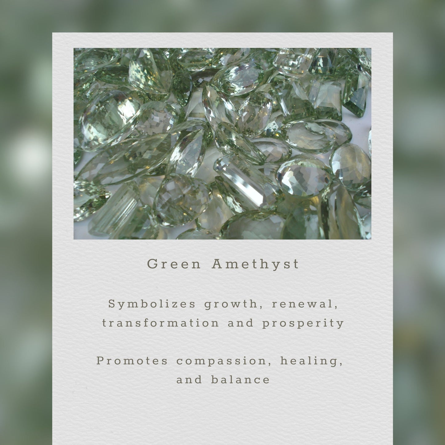 Green Amethyst Gold Bezel Chain