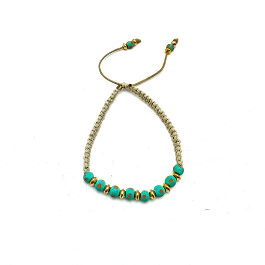 Jameson Macrame Bracelet- Turquoise