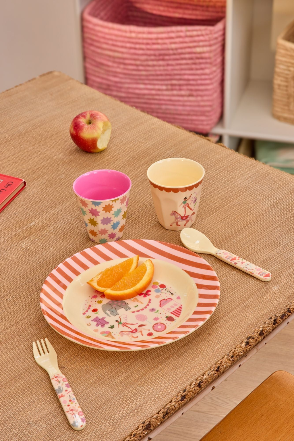 Melamine Kids Bowl | Fun Fair Pink Print