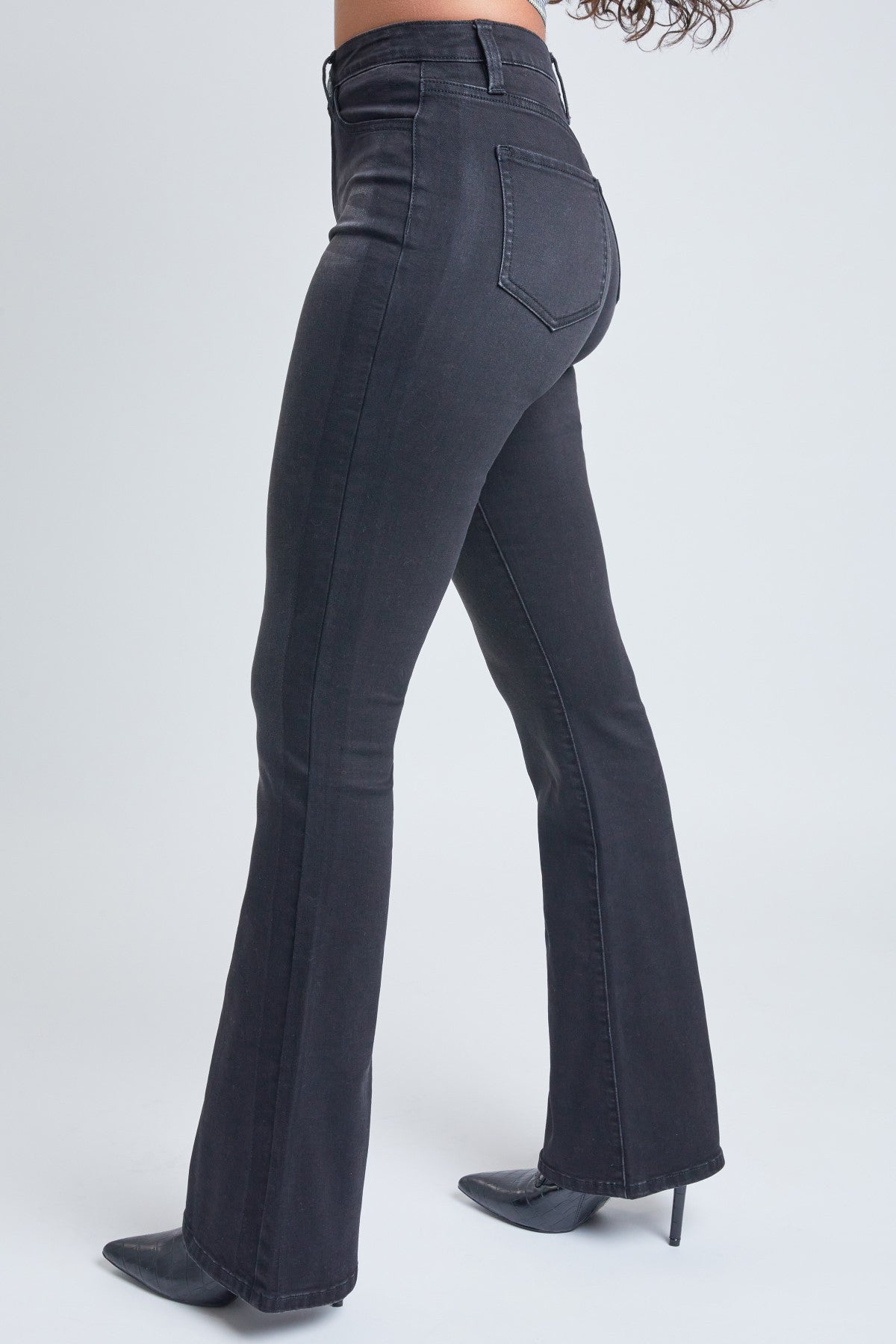 Women's Flare Jeans With Shadow Side Panel