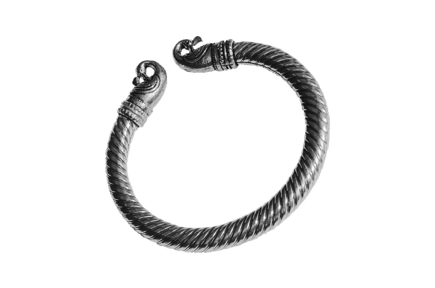 Antique Norse Peacock Head Viking Bracelet