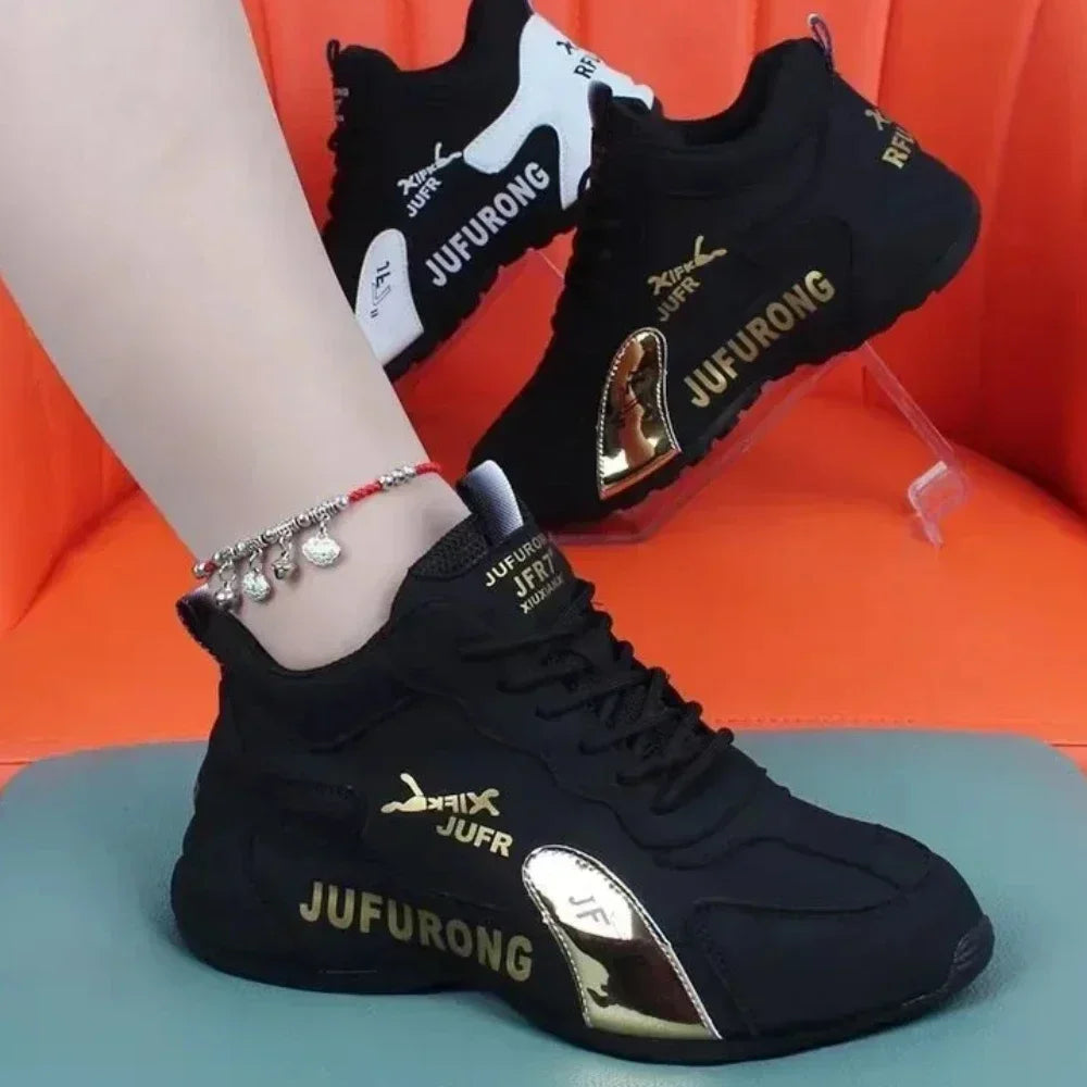 Sneakers Breathable Ladies Mesh Lace Up Sports Platform Shoes for Women