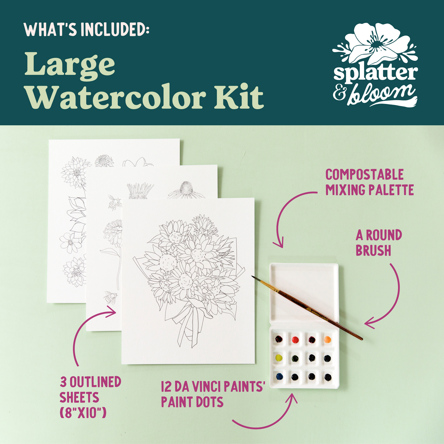 Witchy Vibes Watercolor Painting Kit - (Large)