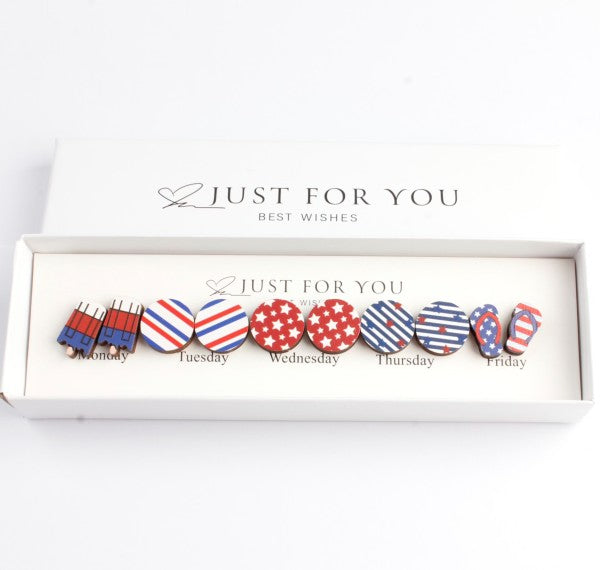 Summer Fun Patriotic Earring Boxes