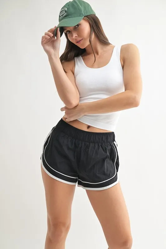 MONO B Classic Seamless Ribbed Tank in White