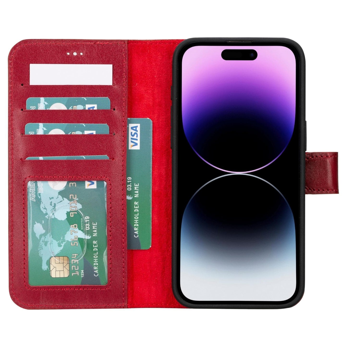 Magic iPhone 15 Pro Max Detachable Leather Wallet Case