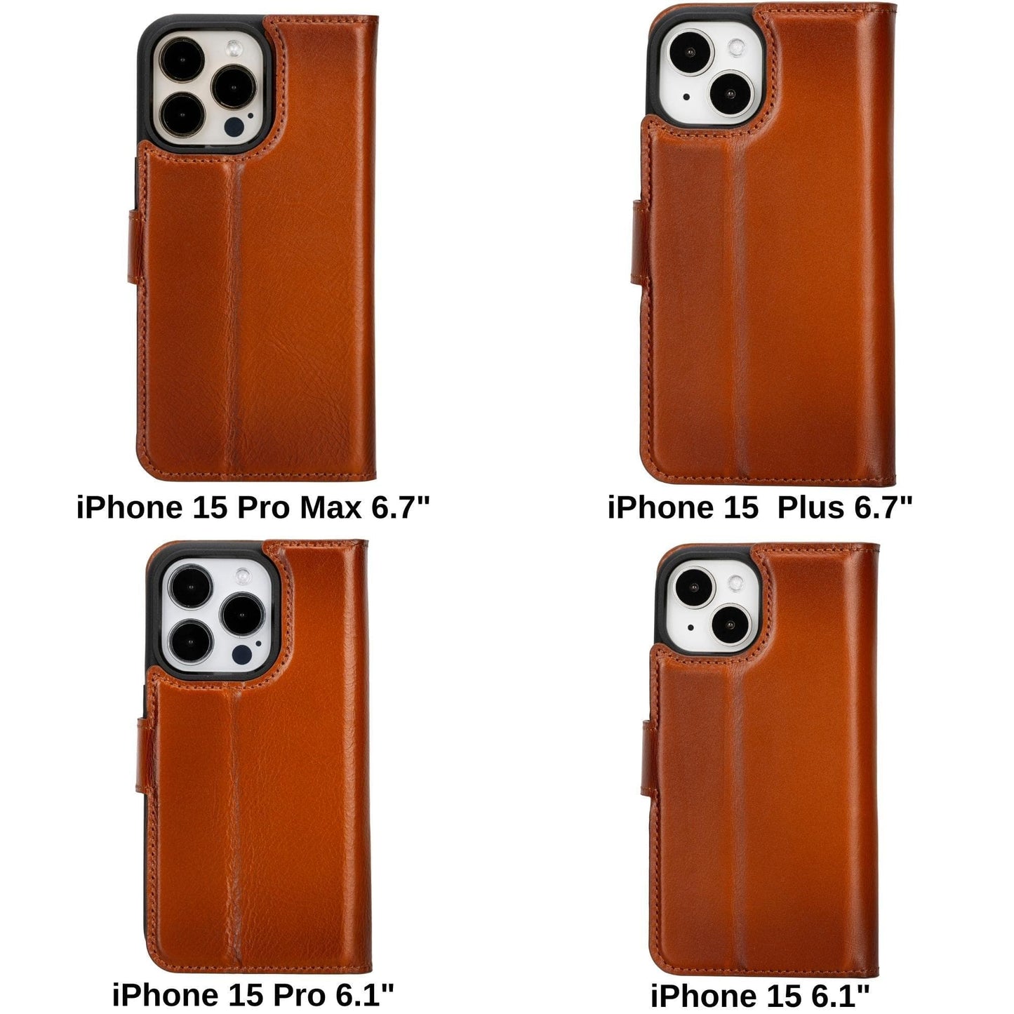 Magic iPhone 15 Pro Max Detachable Leather Wallet Case