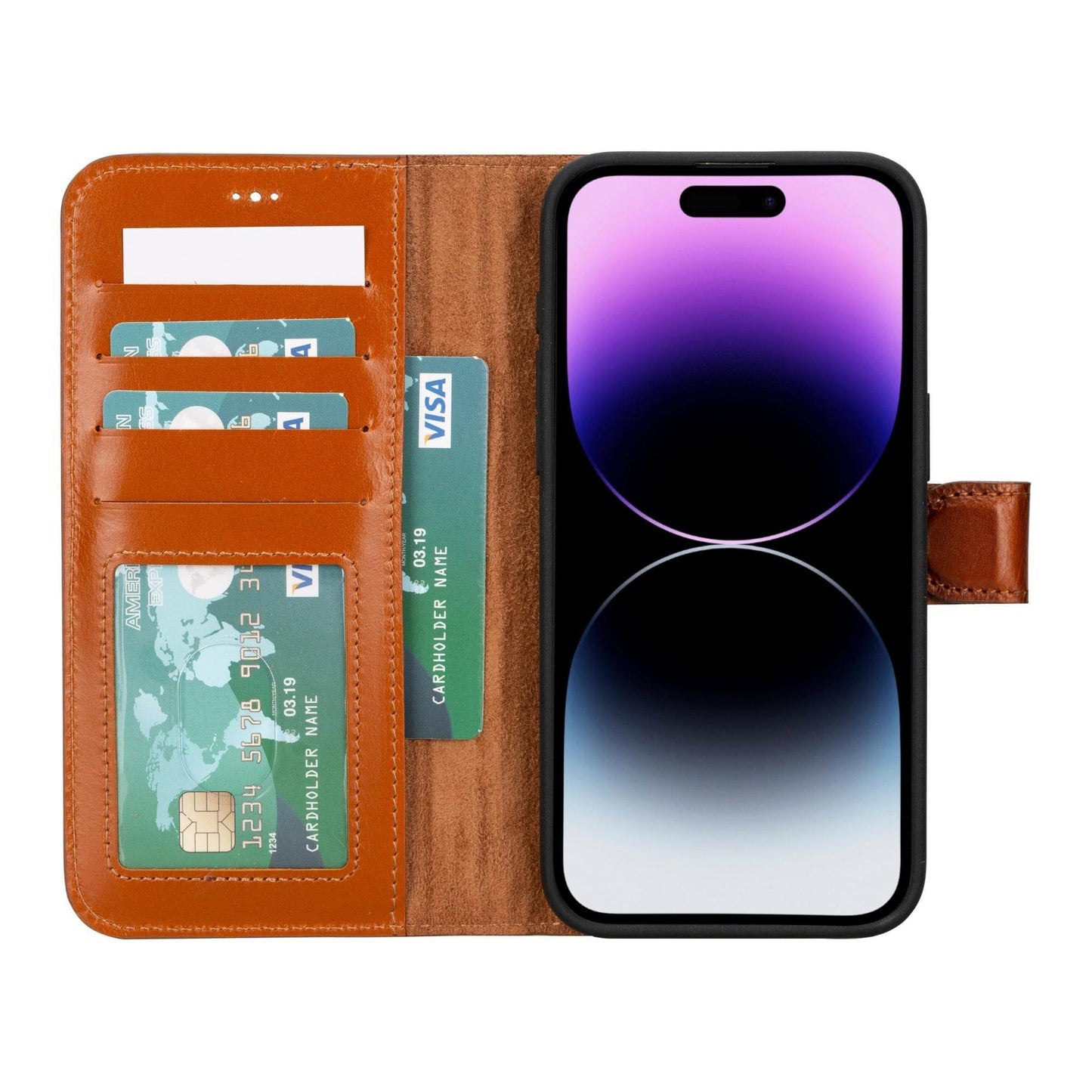 Magic iPhone 15 Pro Max Detachable Leather Wallet Case