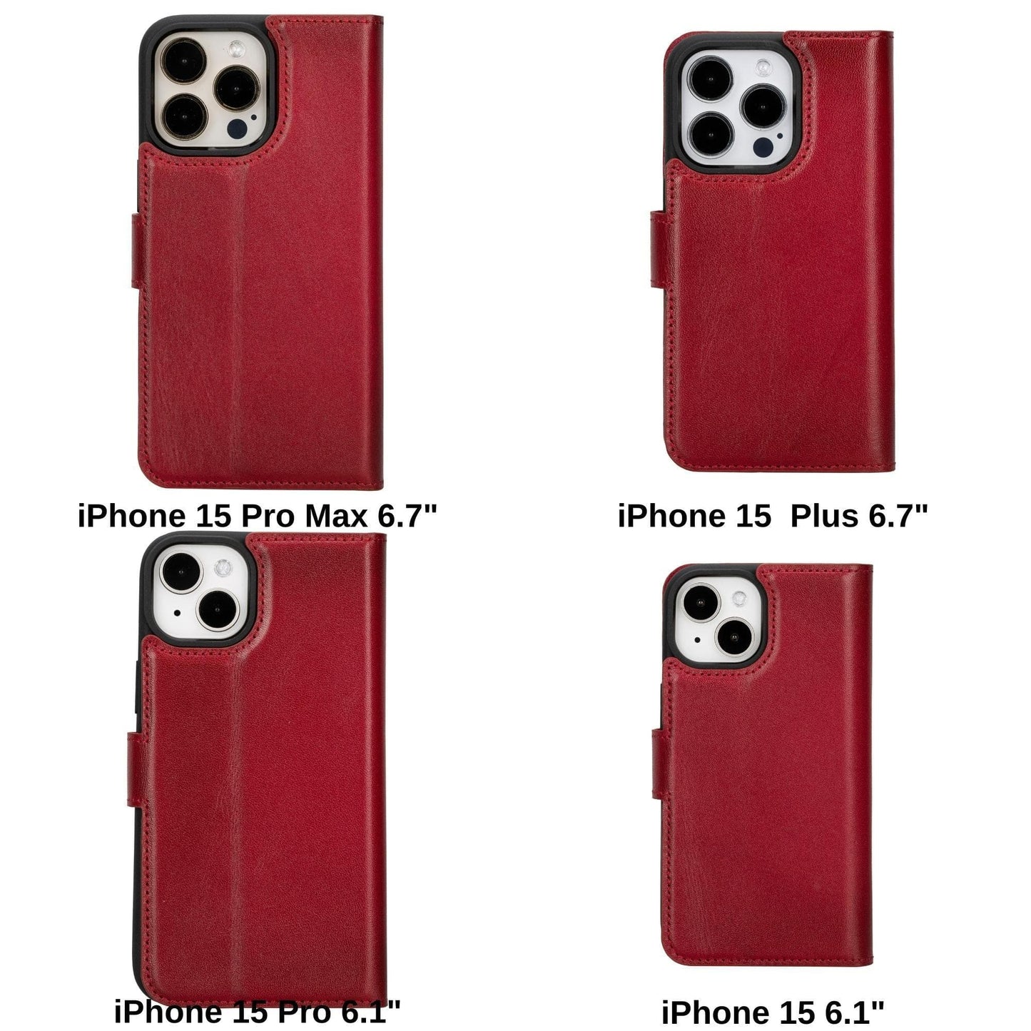 Magic iPhone 15 Pro Max Detachable Leather Wallet Case