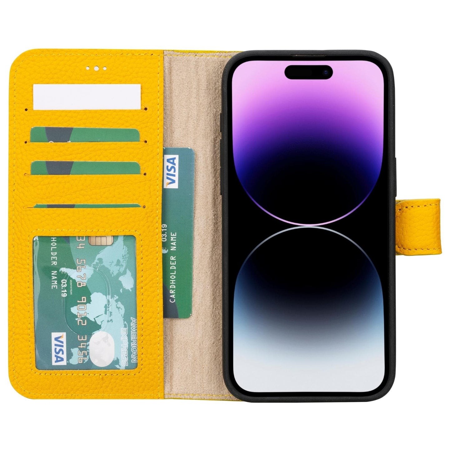 Magic iPhone 15 Pro Max Detachable Leather Wallet Case