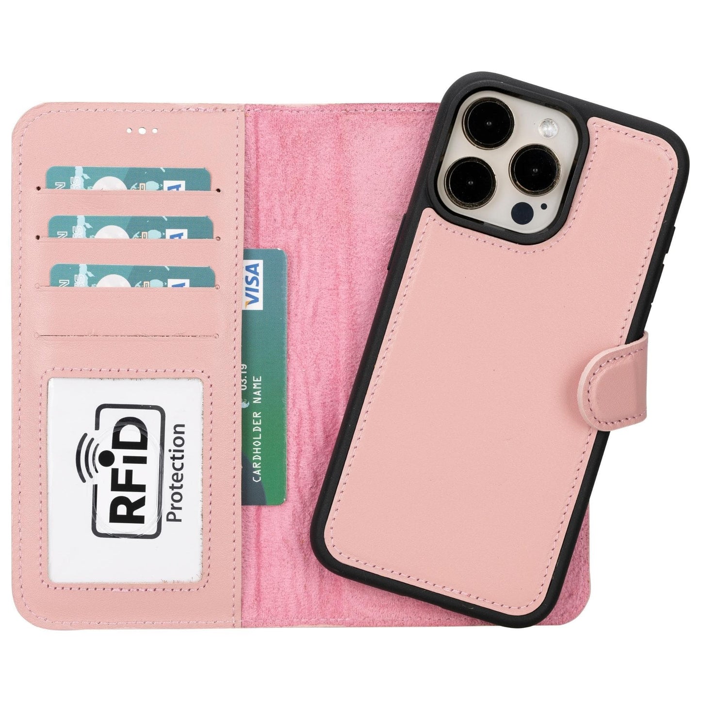 Magic iPhone 15 Pro Max Detachable Leather Wallet Case