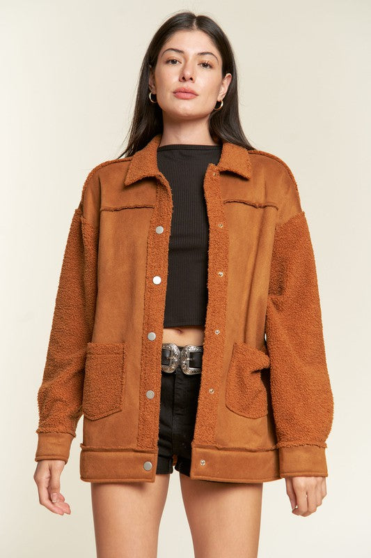 Jade by Jane | Faux Fur and Suede Jacket