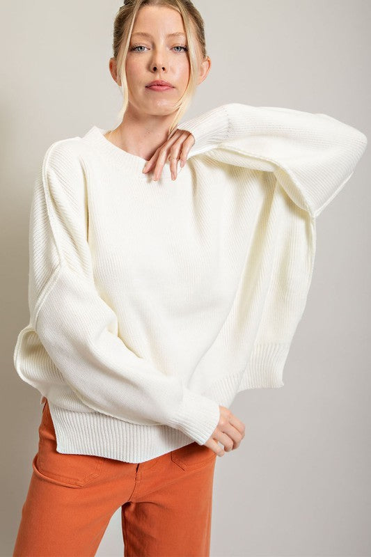 Eesome | Long Sleeve Ribbed Sweater