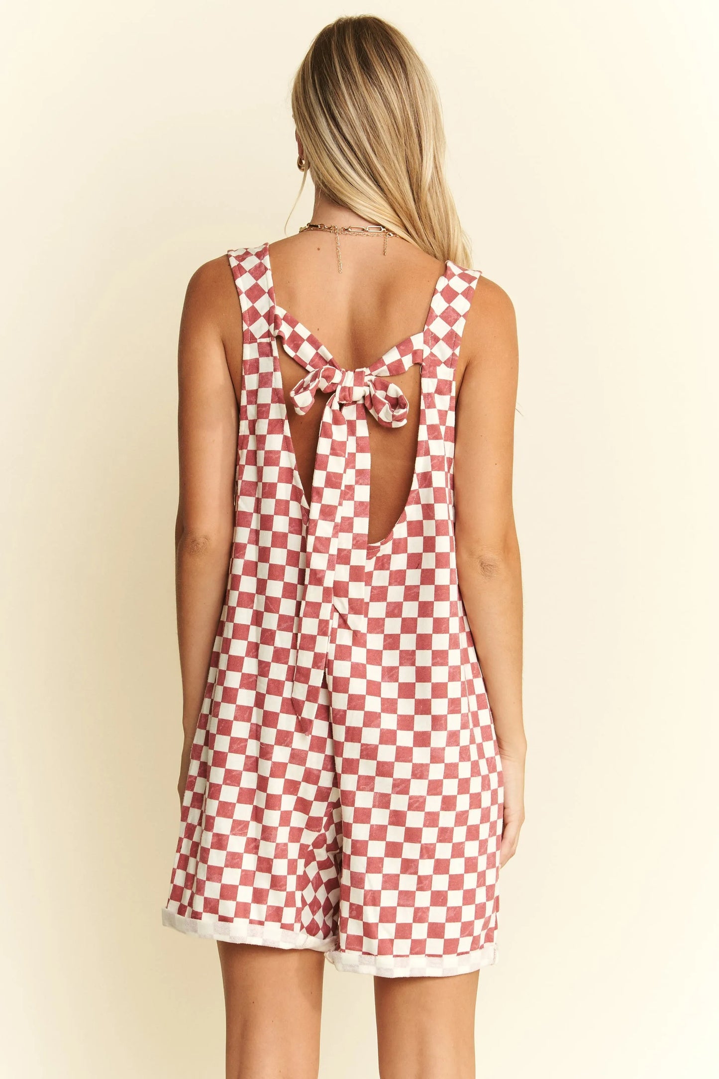 PLUS Jade By Jane Plus Size Plaid Print Shorts Romper