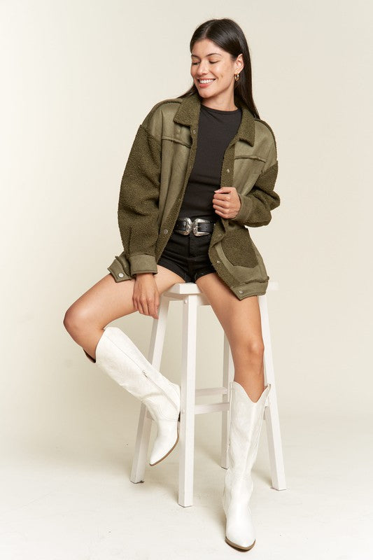 Jade by Jane | Faux Fur and Suede Jacket