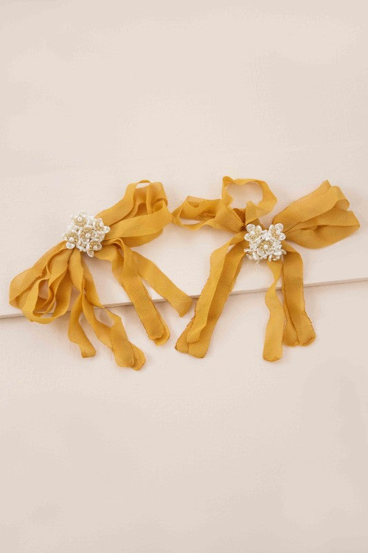 Chasse Dangle Earrings | Mustard