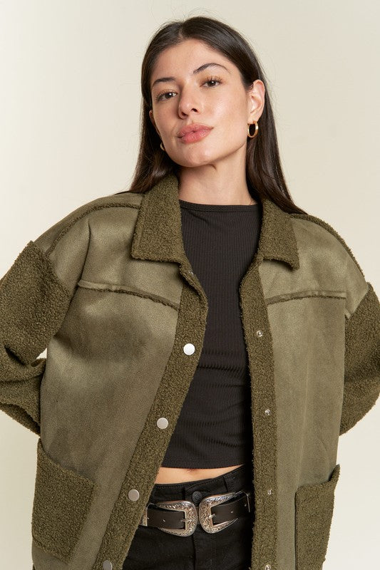 Jade by Jane | Faux Fur and Suede Jacket