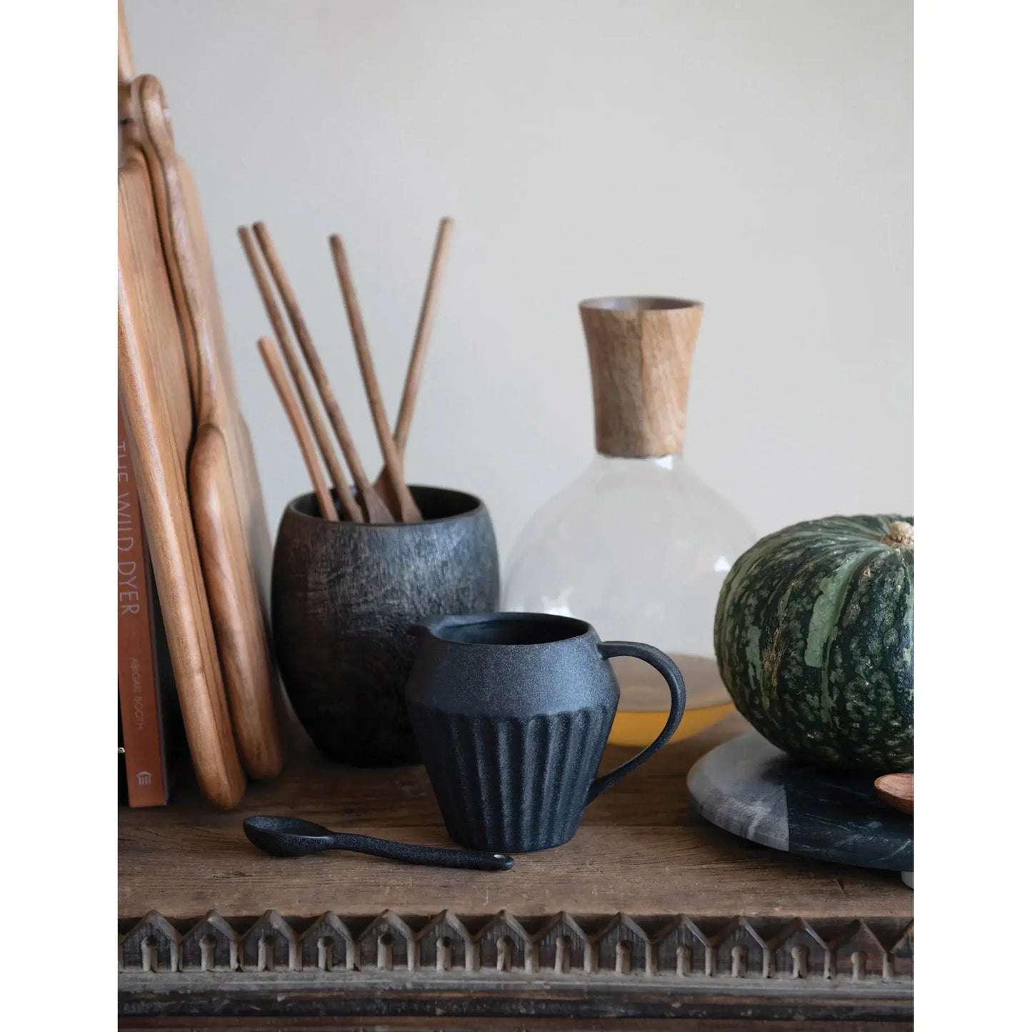 Nero Luna Stoneware Creamer