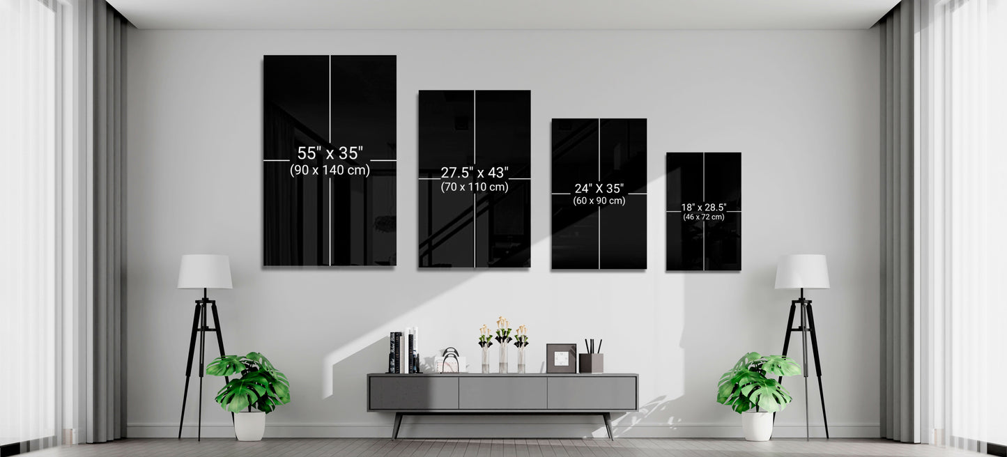 Yellow Rose and Woman Glass Wall Art