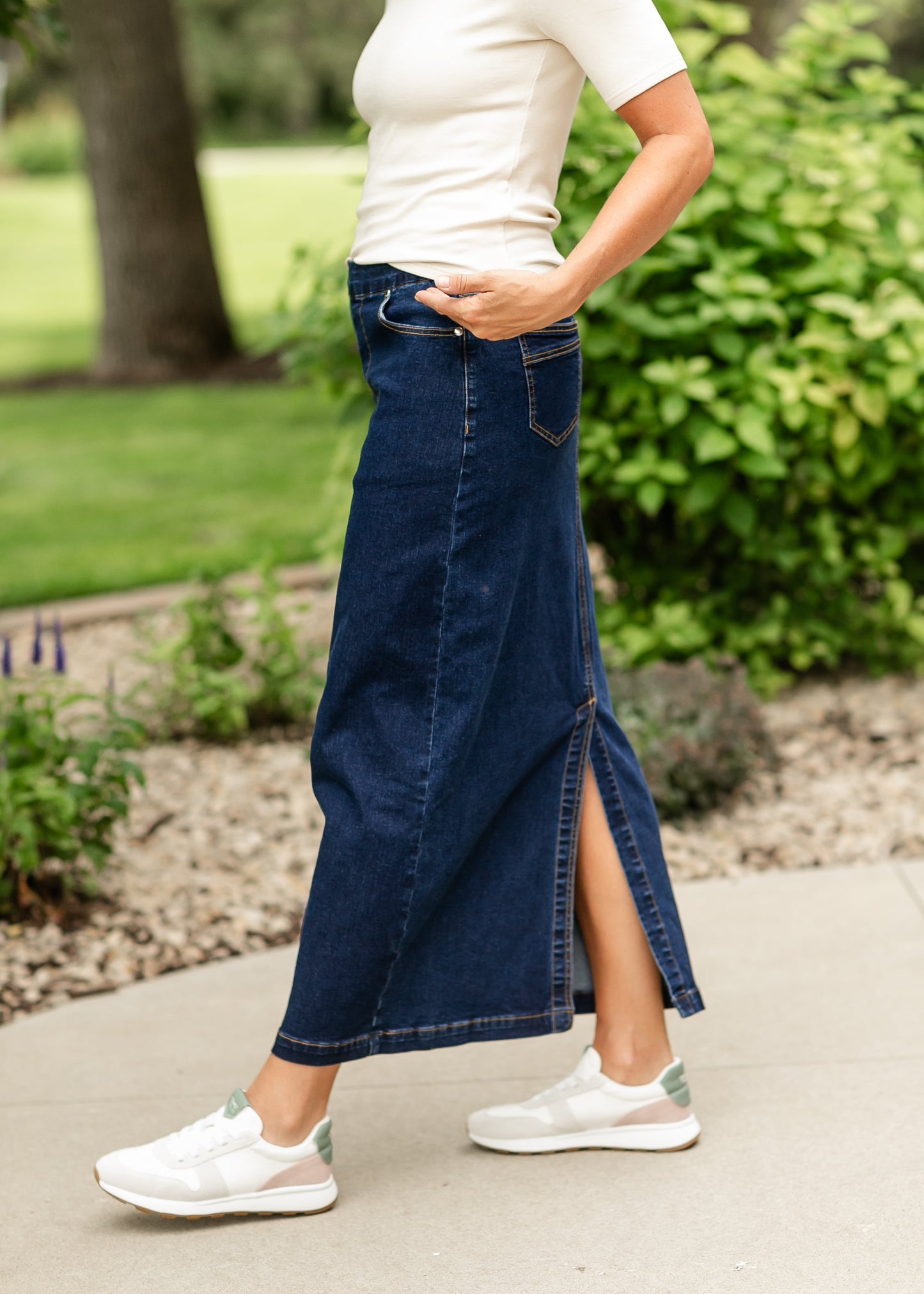 Donna Maxi Denim Skirt