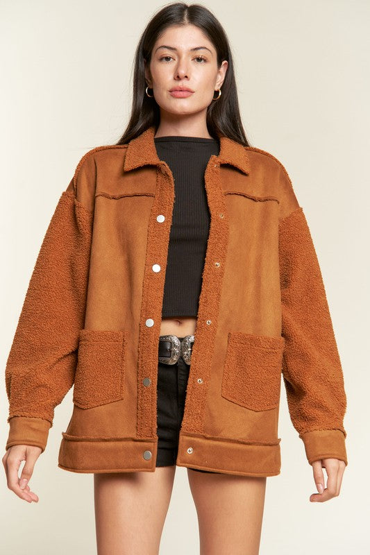 Jade by Jane | Faux Fur and Suede Jacket