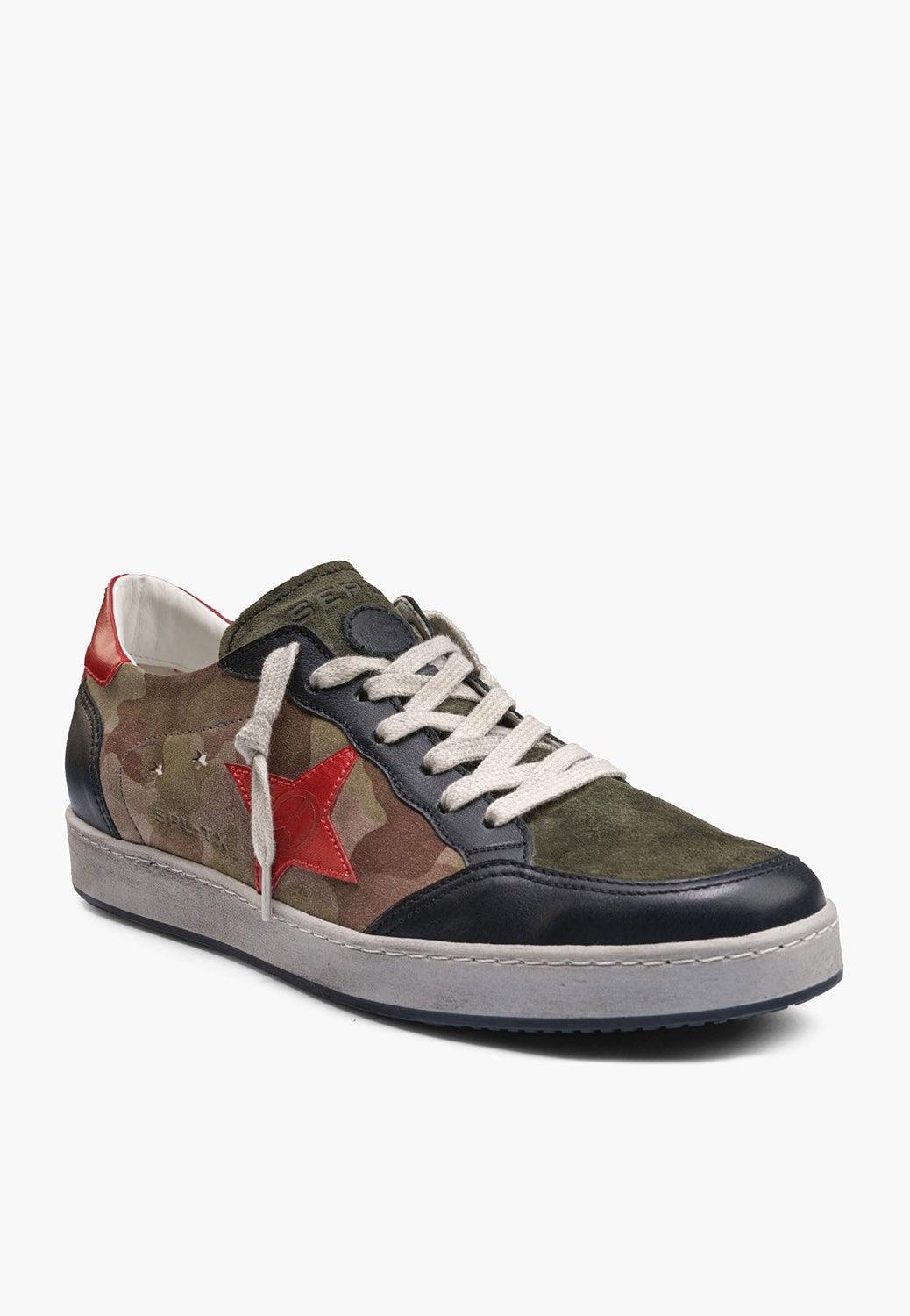 Men's Sepol Distressed Sneaker Black Green