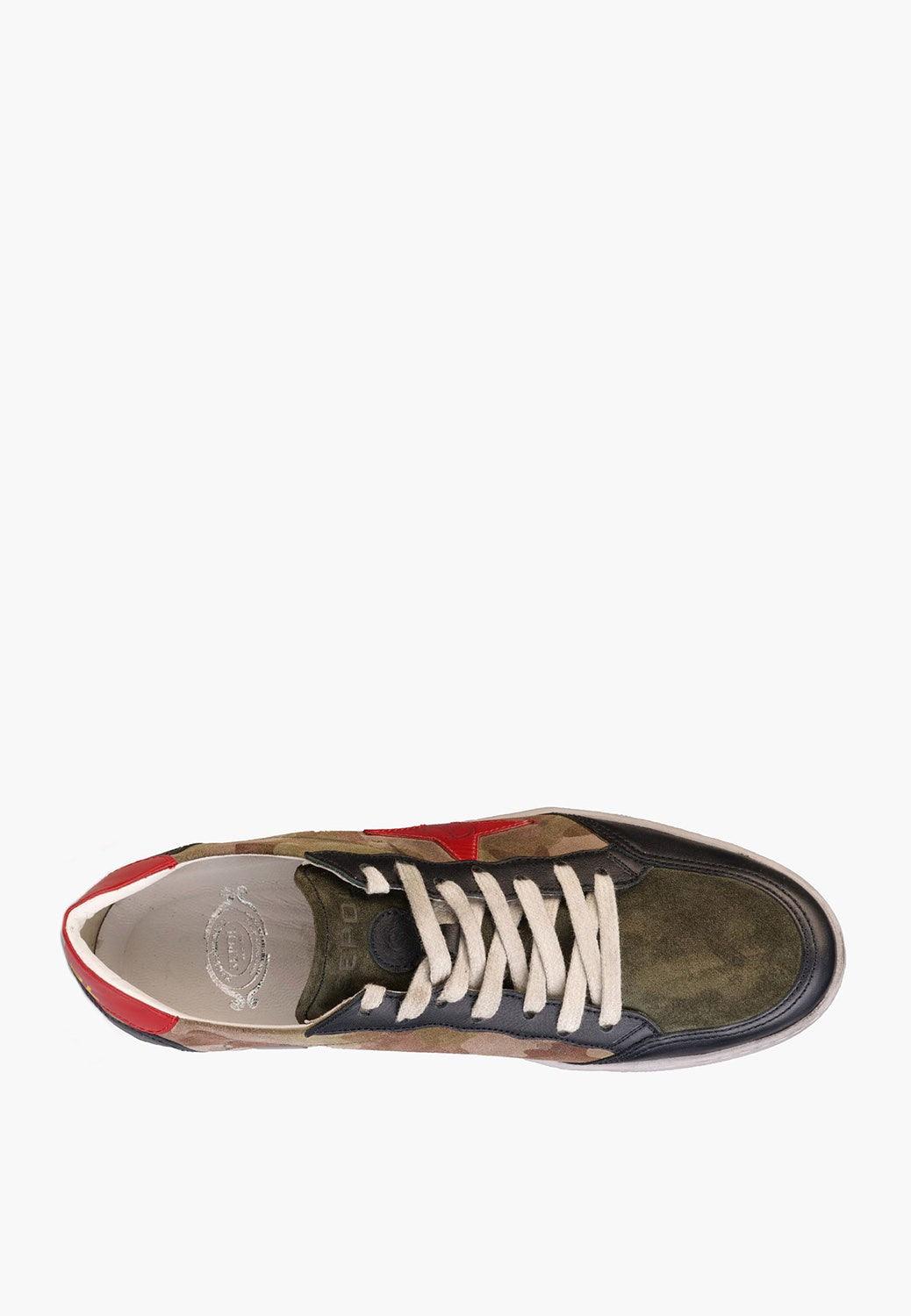 Men's Sepol Distressed Sneaker Black Green