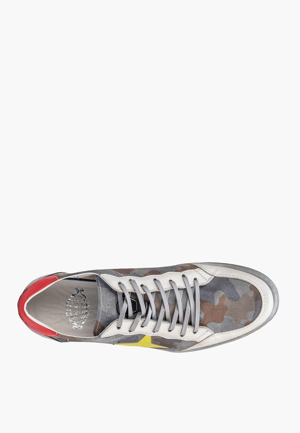 Men's Sepol Distressed Sneaker White Grey