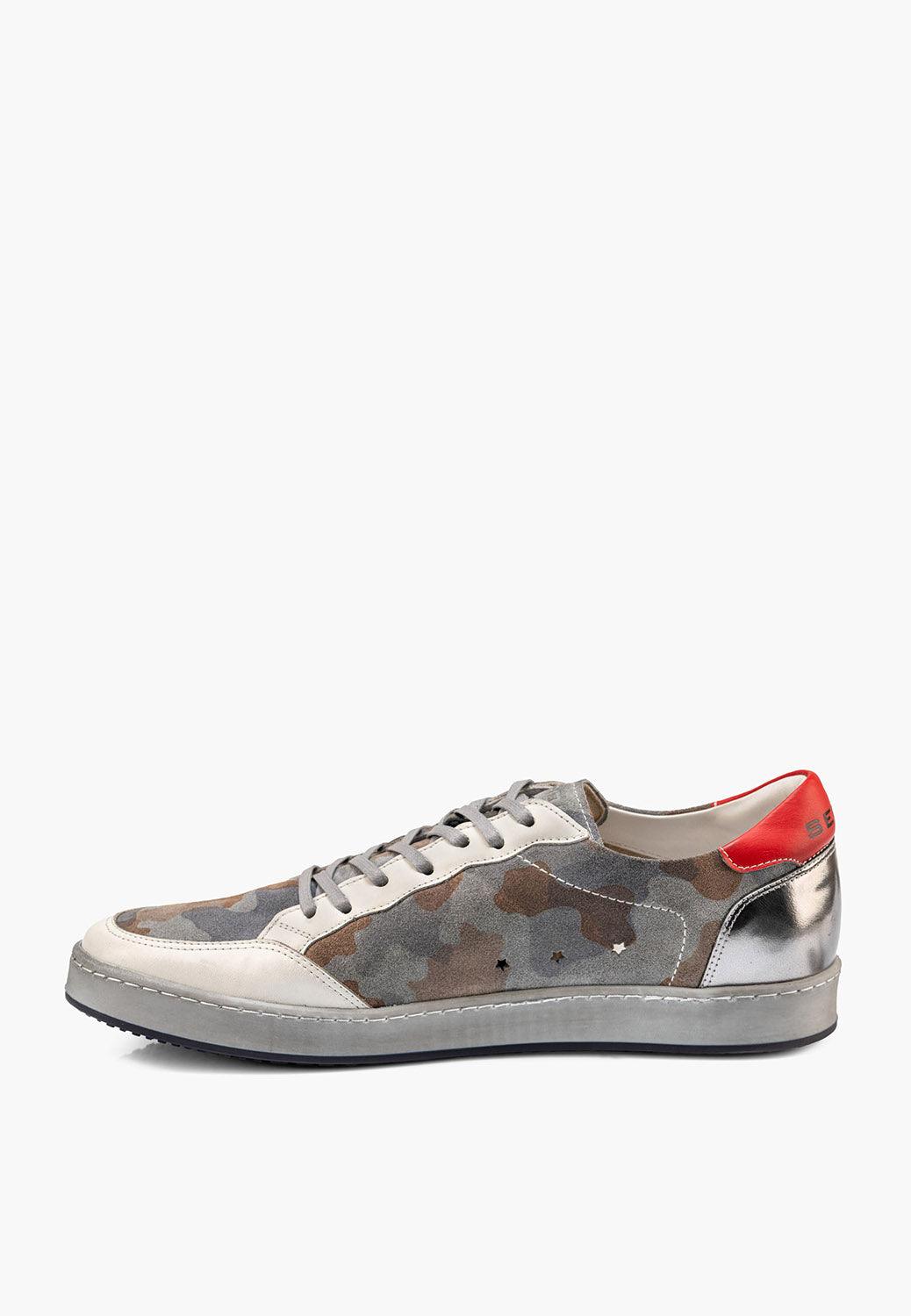 Men's Sepol Distressed Sneaker White Grey