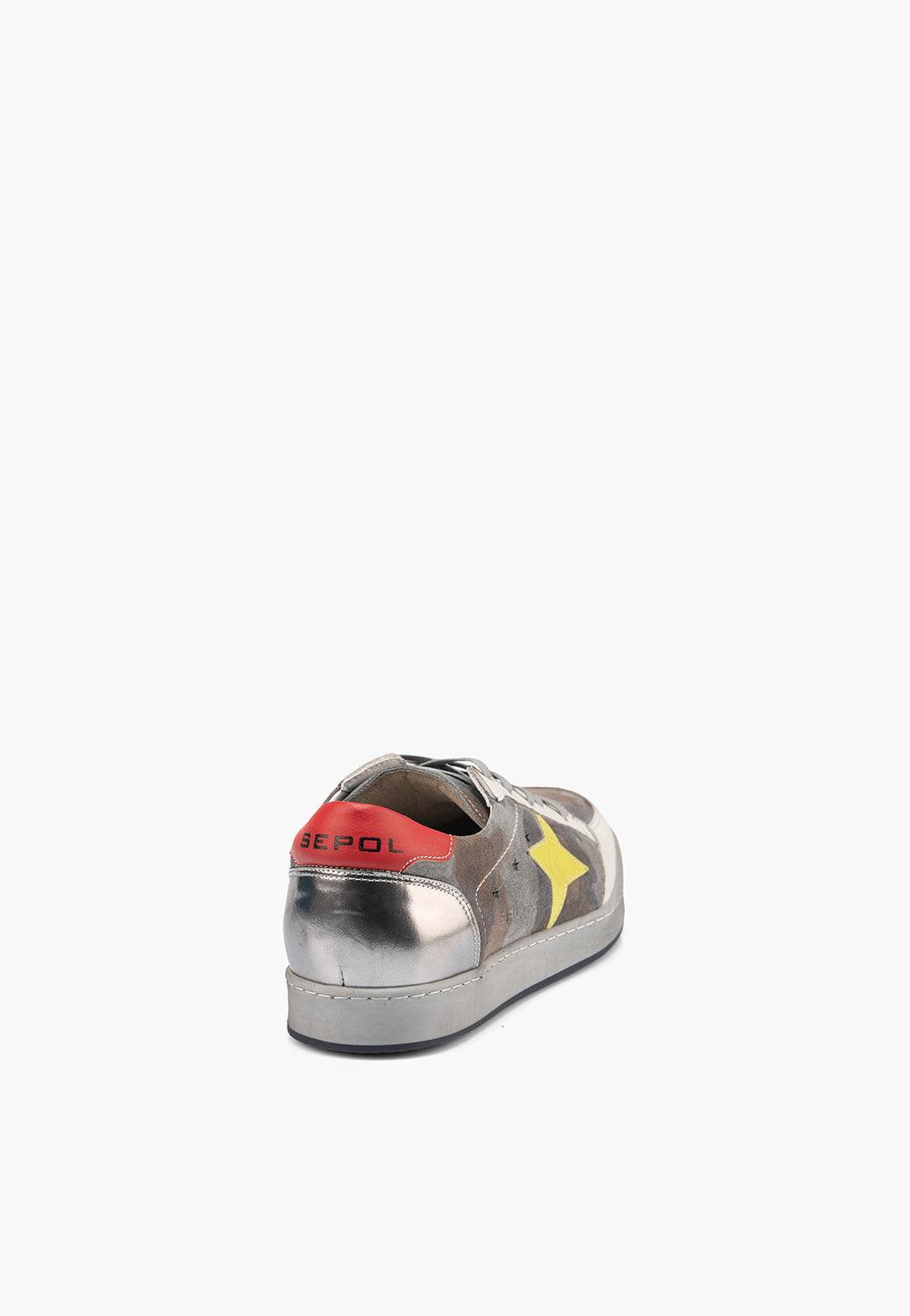 Men's Sepol Distressed Sneaker White Grey
