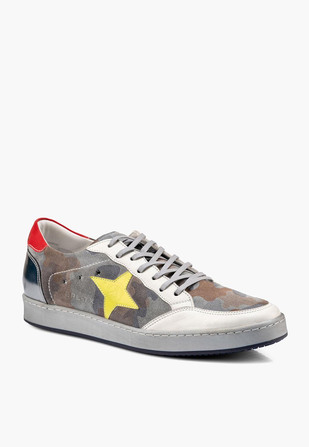 Men's Sepol Distressed Sneaker White Grey