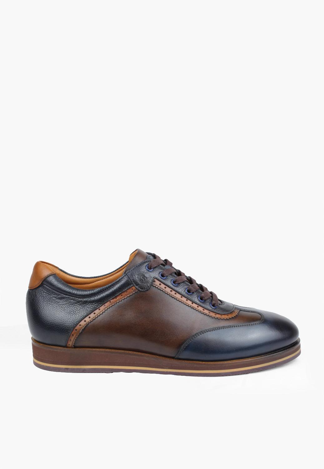 Sepol Princeton Men's Sneaker Navy Brown