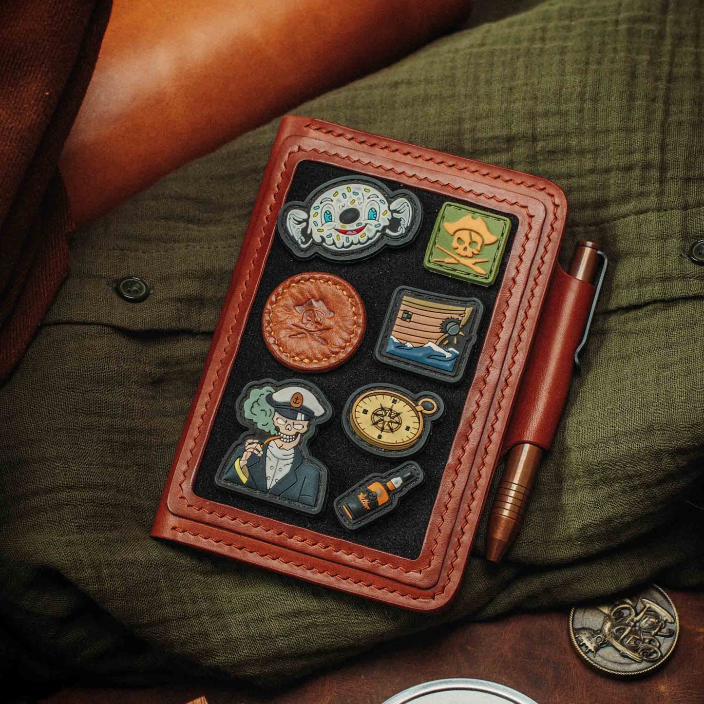Passport Travel Wallet - Quartermaster v2 | Leather Velcro Organizer | Field Notes Holder